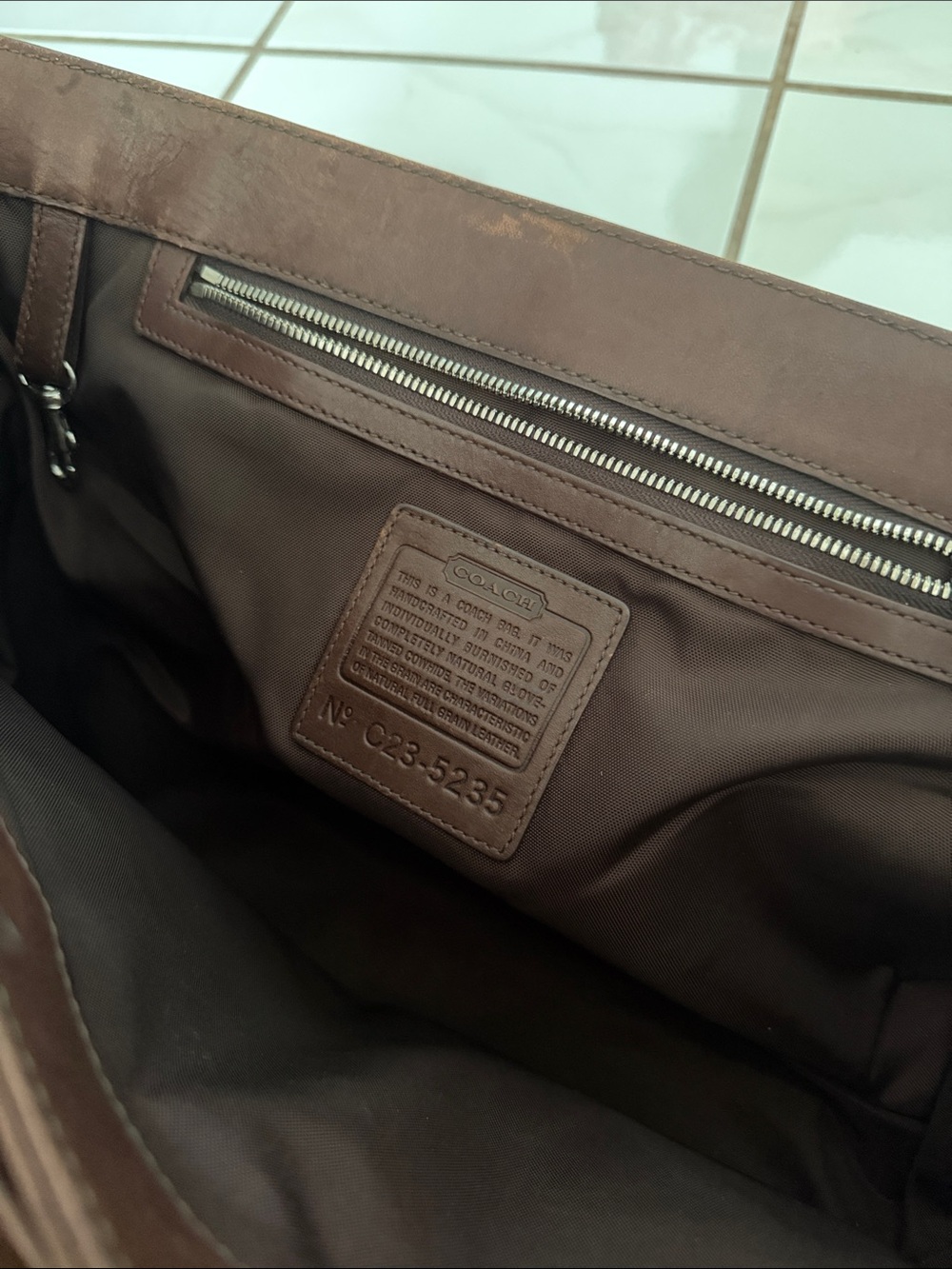 RARE VINTAGE COACH 5235 CONNER BROWN PADDED LEATHER BRIEFCASE LAPTOP BAG/ xbody - Picture 8 of 11